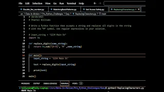 Pro Python Challenge - Replacing Characters