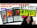 3 CARDS BANNED FINALLY Reacting to the Standard Ban Announcement
