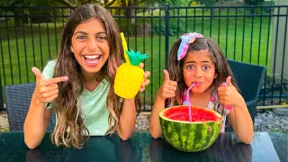 Deema and Sally are making healthy choice Fruit Smoothies