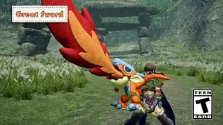 Stuffed Rathalos Great Sword and Stuffed Nargacuga Long Sword layered weapons