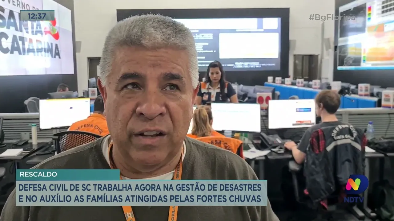 Defesa Civil de SC reforça os trabalhos na gestão de desastres naturais