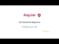 Install Angular CLI Run First Application - Tutorial