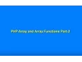 PHP Arrays and Array Functions Part 2