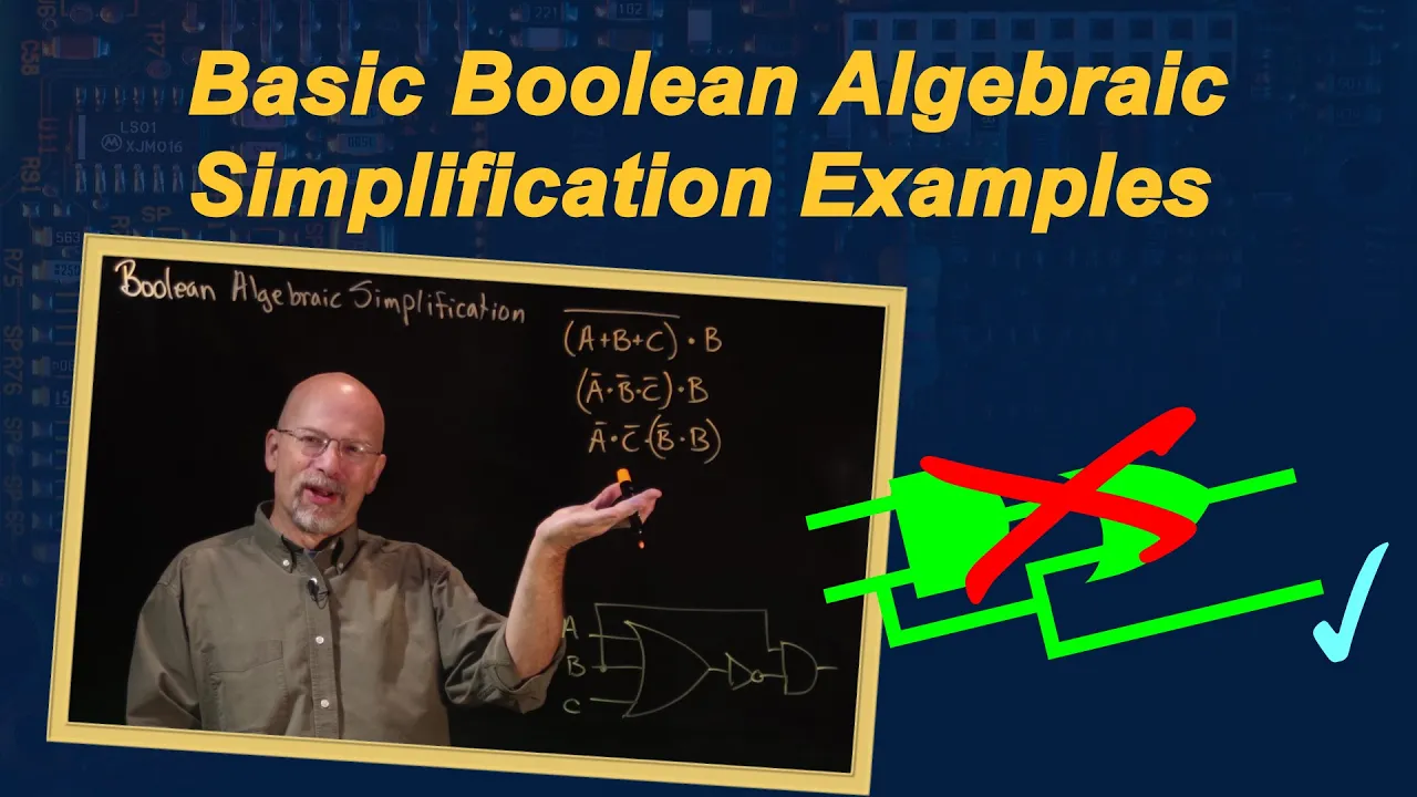 Outline Video Ep 034: Basic Boolean Algebraic Simplification Examples