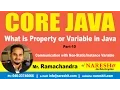 What is Property or Variable in Java Part 10 Core Java Tutorial Mr Ramachandra