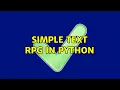 Simple text RPG in Python 4 Solutions