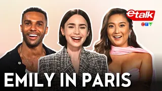 WikiFeet scores Lily Collins Ashley Park Lucien Laviscount Emily in Paris interview Etalk