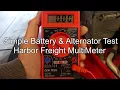 How to check Battery Alternator using Multimeter from Harbor Freight DIY Diagnostic