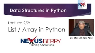 Python Lists Advanced List Operations Methods - Live Lecture