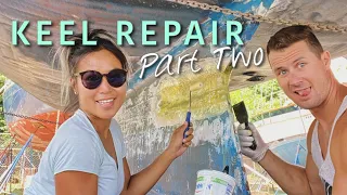 Serving B%+BS for Breakfast before KEEL REPAIR PART 2, PREPPING for ANTIFOULING BOTTOM PAINT – Ep 51