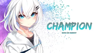 Download 「Nightcore」→ Neoni \u0026 burnboy/Champion [Male version/Lyrics] MP3