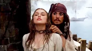 جاك سبارو في أقوى مطاردة من البحرية البريطانية Pirates Of The Caribbean 1 قراصنة الكاريبي 1 