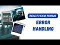 React Hook Form Error Handle Next JS 13