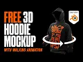 FREE 3D Hoodie Mockup Blender3D Tutorial