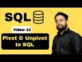 -22 Pivot Unpivot in SQL SQL Tutorial Basic to Advance in Hindi