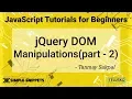 JQuery DOM Manipulations Part 2 2019