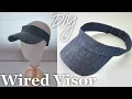 How to Make a Visor Hat Sewing Tutorial Add Wire to Hat Brim