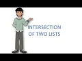 Intersection of Two Lists - Animation