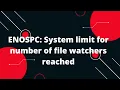 ENOSPC System limit for number of file watchers reached