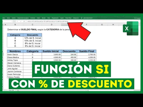 Download MP3 🤔Función SI con VARIAS CONDICIONES🔴Cómo APLICAR Descuento en Excel con la Función SI