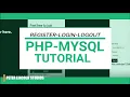 Simplest Login Logout system in php with Session Tutorial Php Project