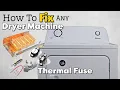 How To Fix Dryer Machine Replace Thermal Fuse Easy Simple