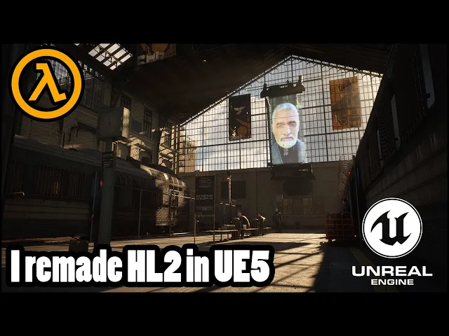 I remastered the Half Life 2 Trainstation in Unreal in 1 Month