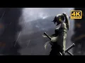 Samurai Girl In The Rain Live Wallpaper 4K