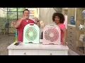 Cascade Capri Rechargeable Adjustable Portable 12 Cordless Fan on QVC