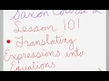 Saxon Course 2 Lesson 101