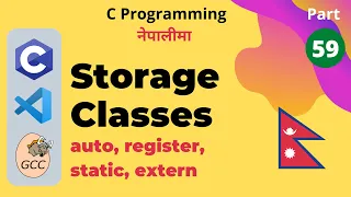 Storage Classes auto register static external C Programming Tutorial in Nepali