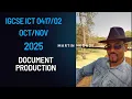IGCSE ICT 0417 2025 Paper 2 Word Production