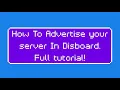 How To Advertise Your discord server on disboard Full Tutorial