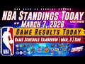 NBA Standings Today as of March 7 2026 Game Results Today Games Schedule Tomorrow Mar 8 Sun