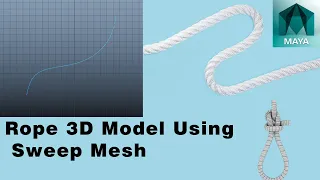 Creating a 3D rope in Maya using the Sweep Mesh Sweep Mesh