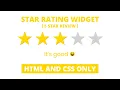 Star Rating Widget using HTML CSS CodingNepal
