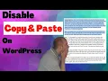 Content copy protection for WordPress - Disable right-click quickly