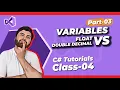 C Tutorials Variables float VS Double Decimal in Urdu Hindi