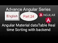 Advance Angular 12 tutorials Angular Material dataTable Realtime Sorting with backend Angular 12