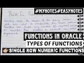SINGLE ROW NUMERIC FUNCTIONS IN ORACLE