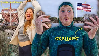 An American River in Australia? (Scallop Diving & Cook)
