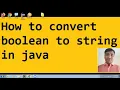 How to convert boolean to string in java