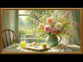 Download Lagu Beautiful Spring Morning with Piano Music \u0026 Birdsong | Gold Frame TV Art Screensaver 4K