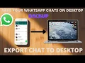 Save Whatsapp chat locally on Whatsapp Backup