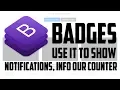 Bootstrap 4 1 - Badges use it to show notifications info our counter