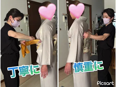 ◎着たいを叶えたい◎スレンダーでこなれた着付け◎簡単アップヘア込