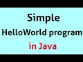Lecture 8 Simple Program in Java