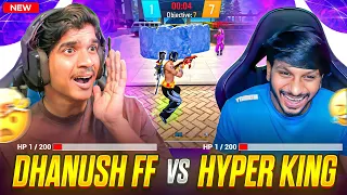 👑DHANUSH FF vs HYPER KING 😨 | Funny 😂 1HP Challenge | 1 v 1🔥| Free Fire in Telugu #dfg #freefire