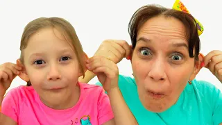 Alenai en mamá juega un desafío divertido