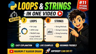Python Loops Strings for while String Methods Tamil